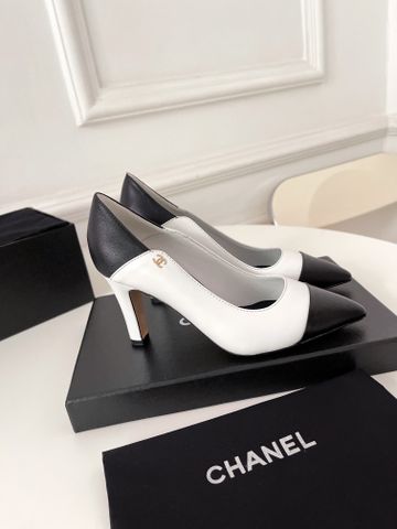 Giày cao gót chanel* cao 7,5cm da bò