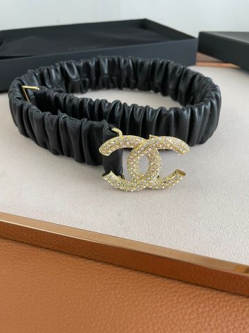 Belt nữ chanel* bản 3cm dây da bò chun thắt váy