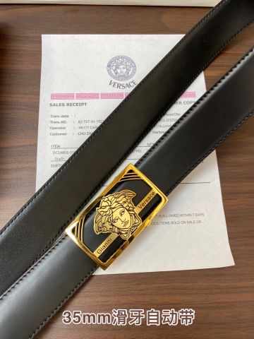 Belt nam VERSACE* dây da bò lỳ mềm đẹp lịch lãm bản 3,4cm