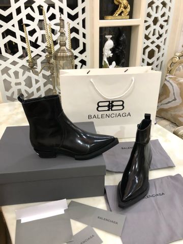 Boot BALENCIAGA* da bóng cổ lỡ mũi nhọn đẹp SIÊU CẤP