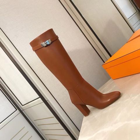 Boot Hermes* cổ cao gần gối gót to cao 9cm