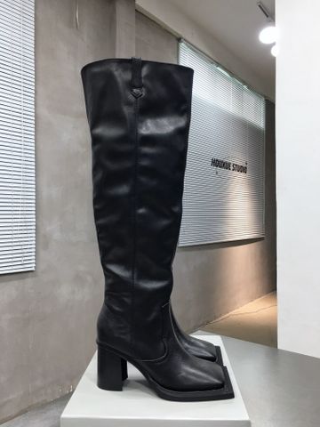 Boot cổ cao Nina mounal da bò lỳ cao 7,5cm đẹp sang VIP 1:1