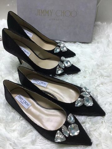 Giày cao gót JIMMY* CHOO* mũi nhọn vân rắn mũi đá cao 8,5cm đẹp sang SIÊU CẤP