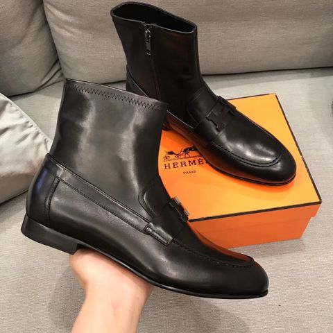 Boot nam / Giày nam cao cổ Hermes* da bò lỳ nhập khẩu VIP 1:1