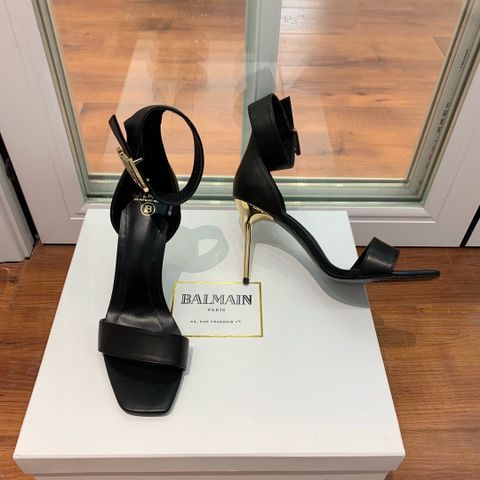 Sandal cao gót BALMAIN* cao 10,5cm đẹp SIÊU CẤP