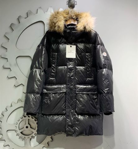 Áo phao nam moncler dáng dài mũ viền lông đẹp SIÊU CẤP