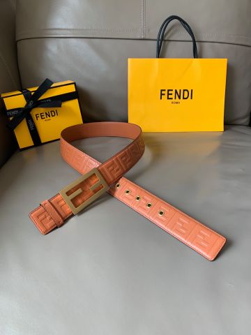 Belt nam FENDY* bản 4cm dây da bò dập nổi hoạ tiết Logo đẹp có 2 màu