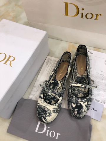 Giày bệt Dior* chất vải hoạ tiết đẹp sang cao cấp độc đáo