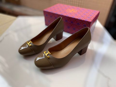 Giày cao gót Tory* Burch* gót vuông cao 5cm hàng cao cấp