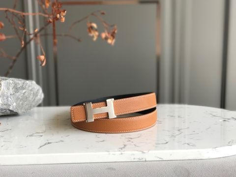 Belt nữ Hermes* bản 2,5cm dây da epsom dùng 2 mặt