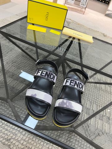 Sandal nam FENDY* quai vải hoạ tiết viền da kiểu đẹp cao cấp mẫu mới