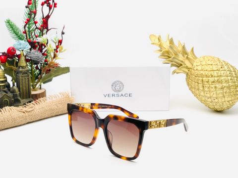 Kính nữ VERSACE* mắt vuông gọng logo vàng đẹp sang SIÊU CẤP