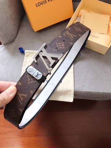 Belt nam LV* bản 4cm dây hoạ tiết Monogram dùng 2 mặt 2 màu đẹp cao cấp
