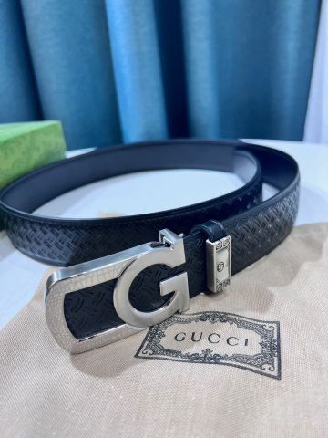 Belt nam GUCCI* bản 3,8cm dây da vân