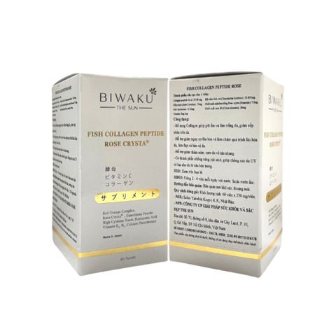  Biwaku Collagen Nhật Bản - Dưỡng da trắng mịn giảm thâm nám - Lọ 60 viên 