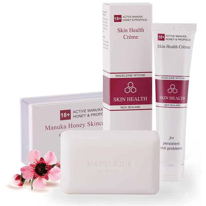 Bộ đôi xà phòng kem mật ong Manuka 18+ Skin Health trị mụn kháng khuẩn