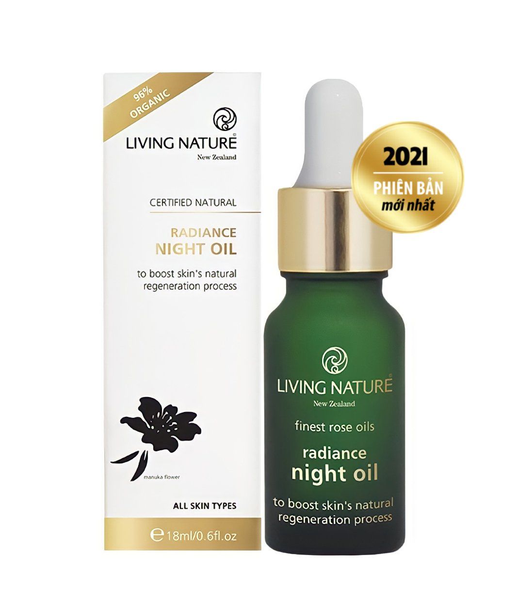 Dầu dưỡng sáng da, giảm sạm nám ban đêm Living Nature Radiance Night Oil 18ml