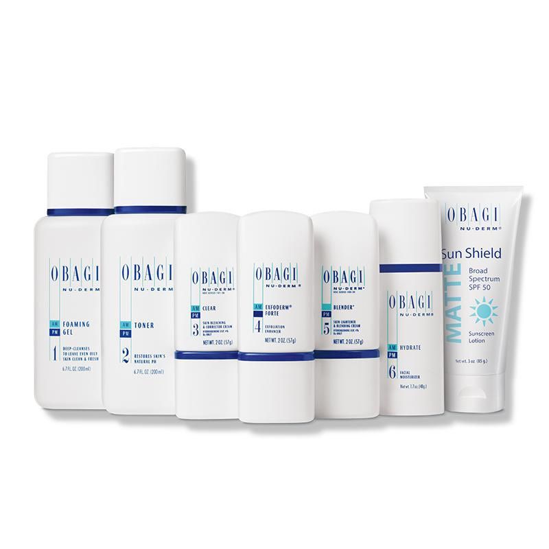 Set trị nám chuyên sâu Obagi Nu Derm System Oily Kit Set