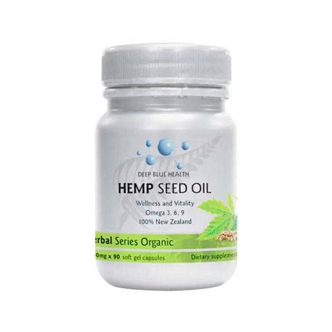  Hemp Seed Oil Deep Blue Health Viên tinh dầu hạt gai dầu tự nhiên cân bằng nội tiết tố, giảm viêm và hỗ trợ xương khớp 60V/90V 