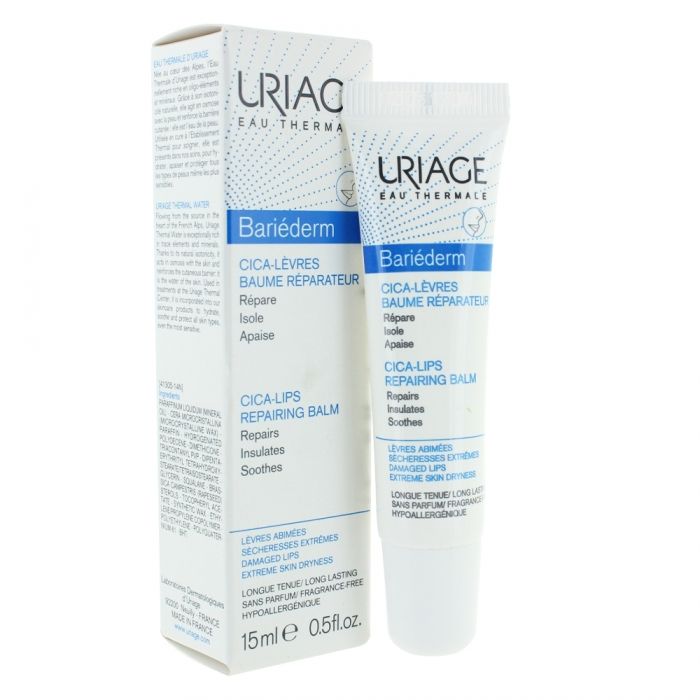 Kem chăm sóc môi khô, nứt nẻ Uriage Bariéderm Cica - Levres Baume Reparateur