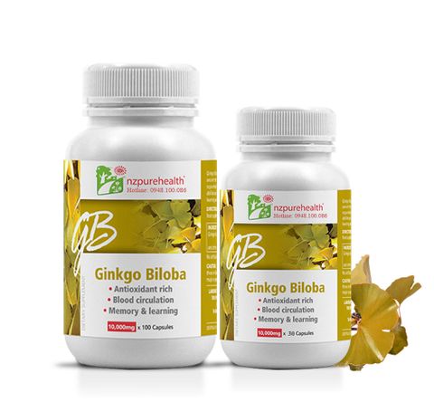  Viên bổ não Ginko Biloba Nzpurehealth New Zealand (30 Viên) 