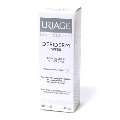  Kem bảo vệ ban ngày, ngăn ngừa đốm nâu và tàn nhang  Uriage Depiderm SPF50 Soin Jour Anti-taches 