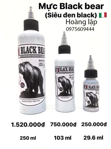  MỰC XĂM HÌNH MÀU SIÊU ĐEN BLACK BEAR  ( 30ml ) 