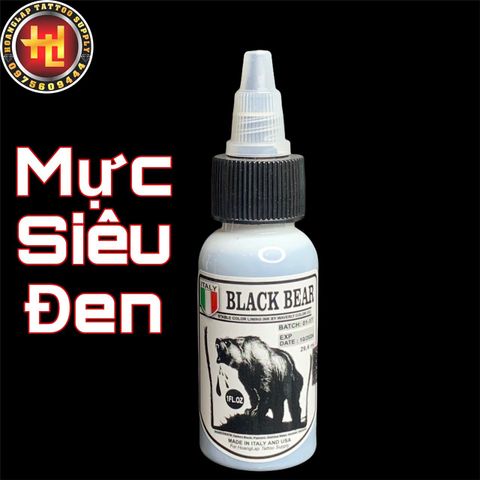  MỰC XĂM HÌNH MÀU SIÊU ĐEN BLACK BEAR  ( 30ml ) 