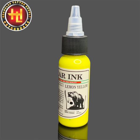  MỰC XĂM BEAR INK LEMON YELLOW ( 30ml ) 