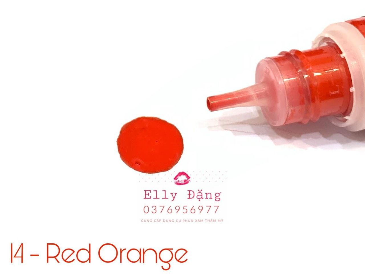 Mực phun xăm ChArm màu Red Orange ( số 14 )