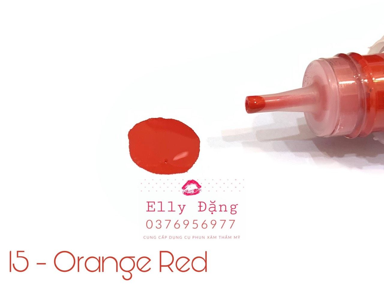 Mực phun xăm ChArm màu Orange Red ( số 15 )