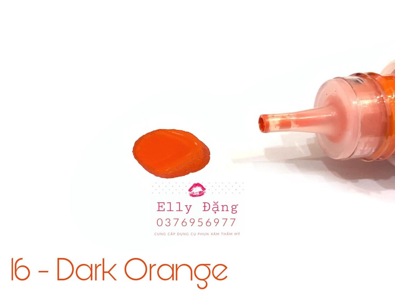 Mực phun xăm ChArm màu Dark Orange ( số 16 )