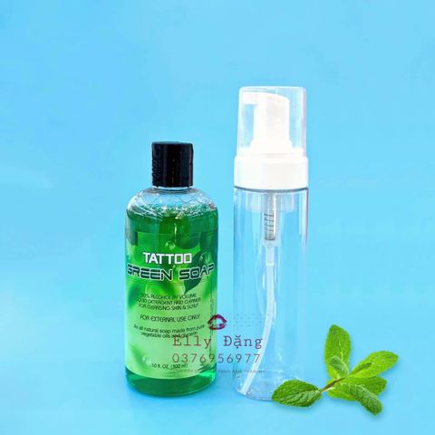  NƯỚC RỬA VỆ SINH HÌNH XĂM GREEN SOAP ( 300ml ) 