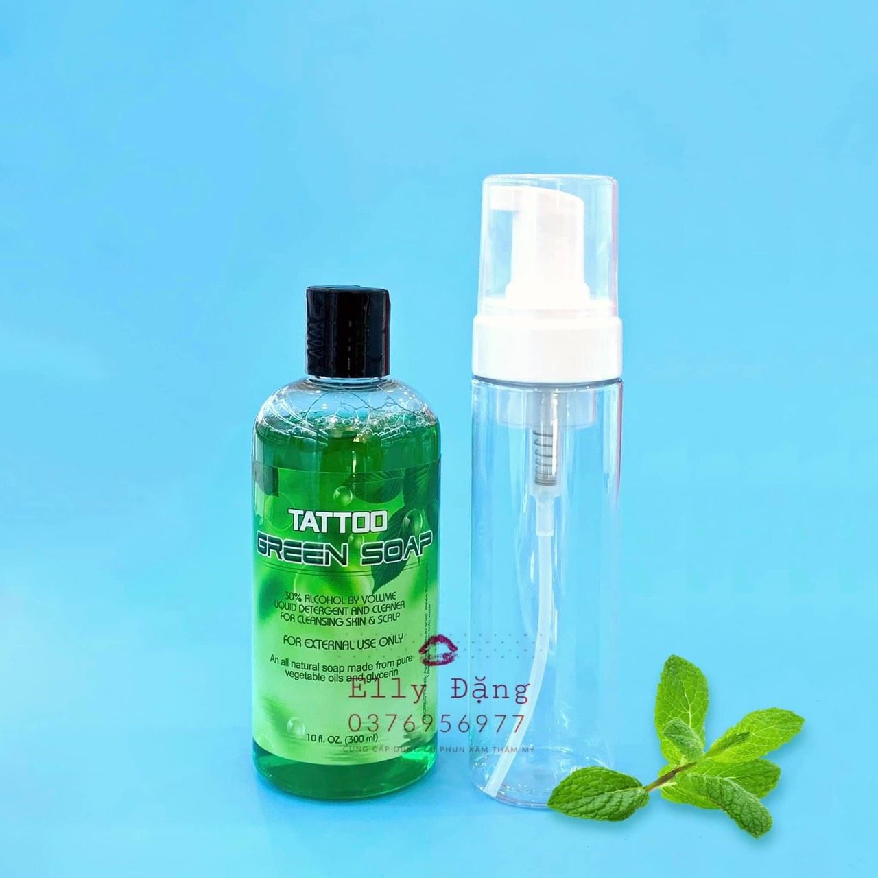 NƯỚC RỬA VỆ SINH HÌNH XĂM GREEN SOAP ( 300ml )