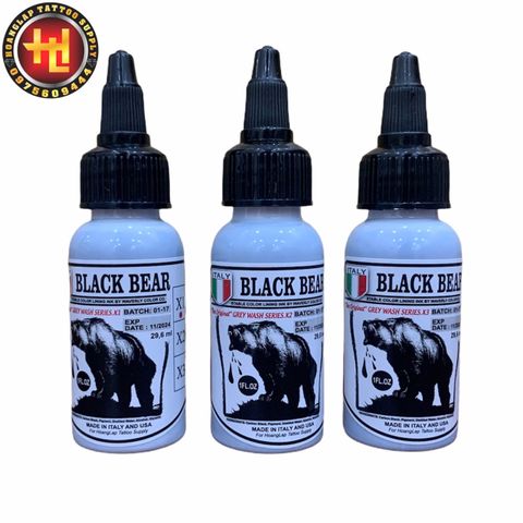  Mực Black Bear Xám Trắng ( 3 lọ 30ml ) 