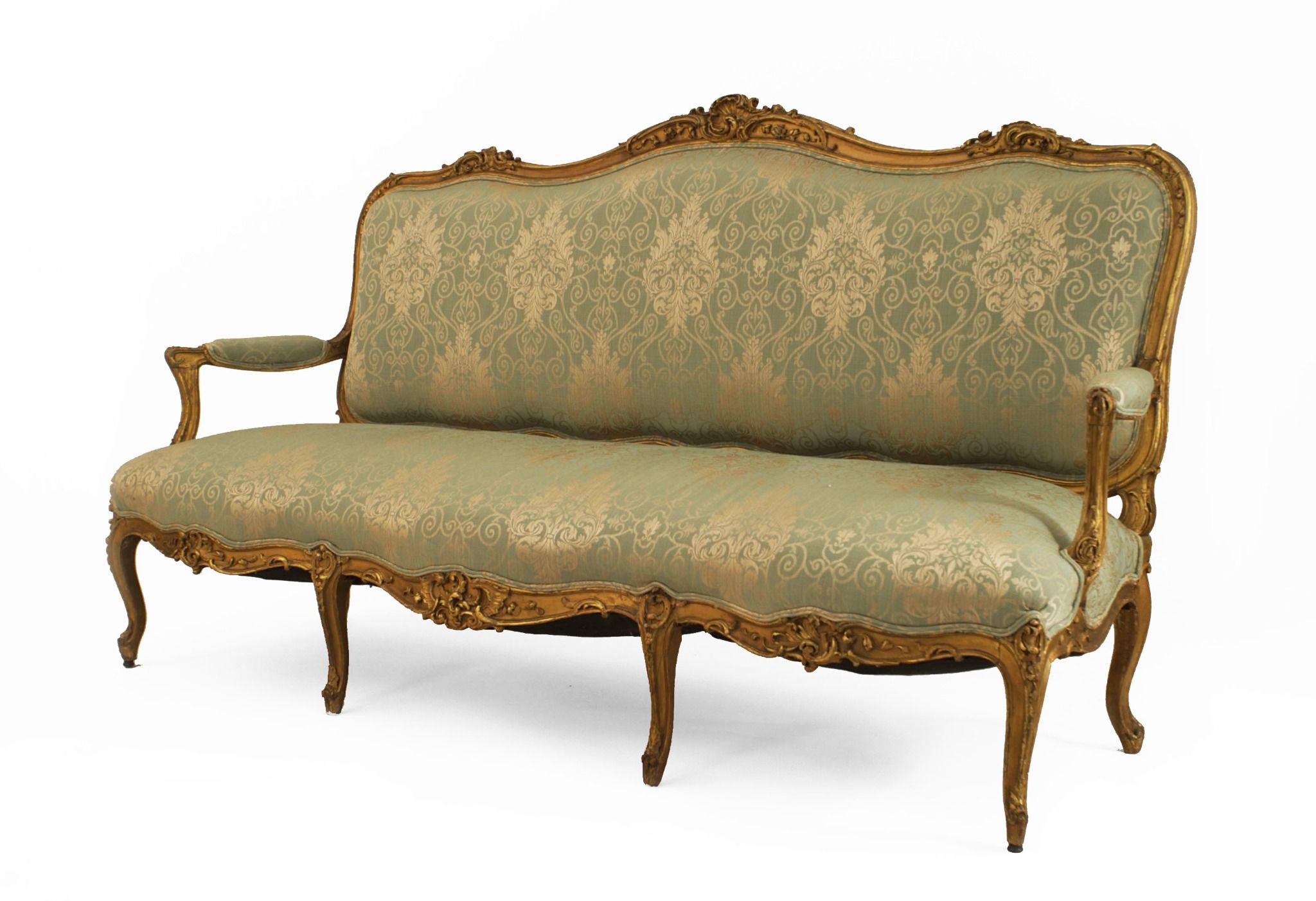 Sofa Louis XV Green Đôi