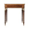 MAHOGANY AND BRASS ACCENT SIDE TABLE