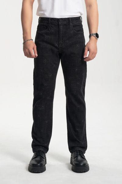 Quần Jeans Nam Dáng Suông Họa Tiết Monogram V-SIXTYFOUR. V-SIXTYFOUR Monogram Straight Jeans - 222MD4083F5070