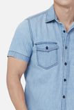 Áo Sơ Mi Denim Nam Dáng Rộng. Blue Denim Shirt - 121MD4033B3910