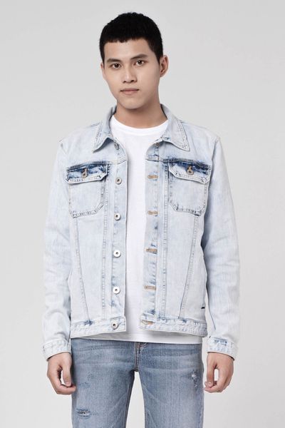 Áo Khoác Jeans Nam Dáng Rộng. Bleach Denim Jacket - 121MD4044F2910