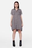 Đầm Sơ Mi Dáng Suông Xám Khói. Smokey Grey Dress - 121WD1125F1050