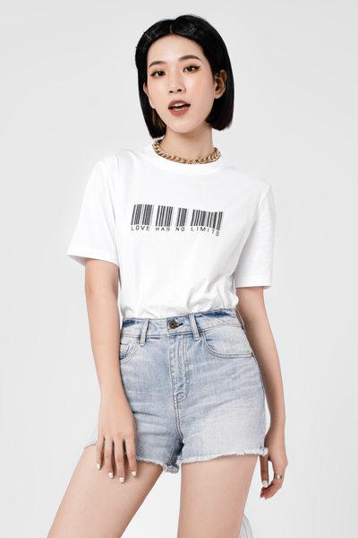 Áo Thun Nữ Dáng Rộng. 'Love has no limit' Oversized T-shirt - 121WN1029F5100