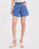 Quần Short Nữ Cạp Cao Ống Rộng. Pleated Straight Denim Shorts - 122WD2103B2950