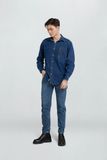 Quần Jeans Nam Dáng Tapered Màu Xanh Đậm - Dark Blue Tapered Fit Jeans - 222MD4089B1970