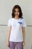 Áo Thun Nữ Dáng Ôm Vừa Họa Tiết Hoa Diên Vĩ - Wisteria Pattern Slim T-Shirt. 123WN1021B2110