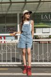Quần Yếm Jeans Phong Cách Workwear. Workwear Style Denim Overalls - 222WD1134F1930