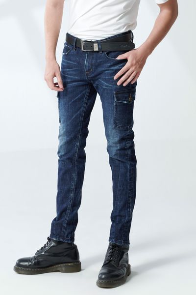 Quần Jeans Nam Dáng Ôm, Túi Đắp. Cargo Skinny Jeans - 220MD4081F1970