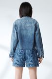 Áo Khoác Denim Thiết Kế Hình Học. Geometric Denim Jacket  - 220WD1044A2950