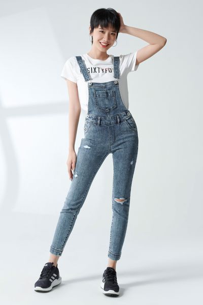 Quần Yếm Jeans dáng dài. Denim Overalls - 220WD1133F2950