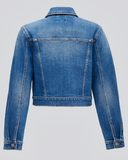 Áo Khoác Denim Nữ Dáng Rộng. Aquamarine Blue Type III Denim Jacket - 221WD1044B2950